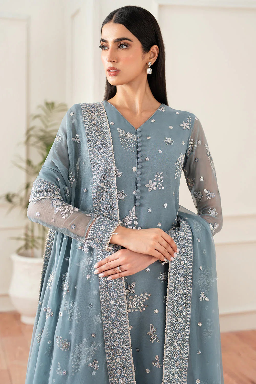 Farasha | Essence Formals 25 | Aqua Bliss - Aqsa Fabrics