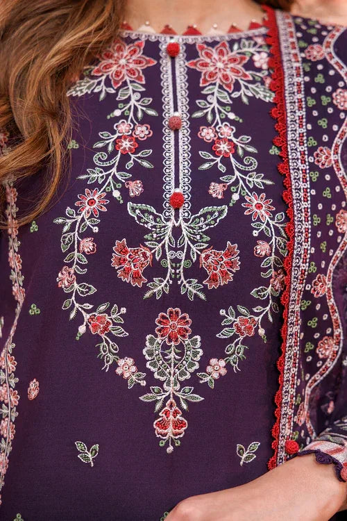 Farasha | Kaavish Lawn 24 | SHADOW BERRY - Aqsa Fabrics