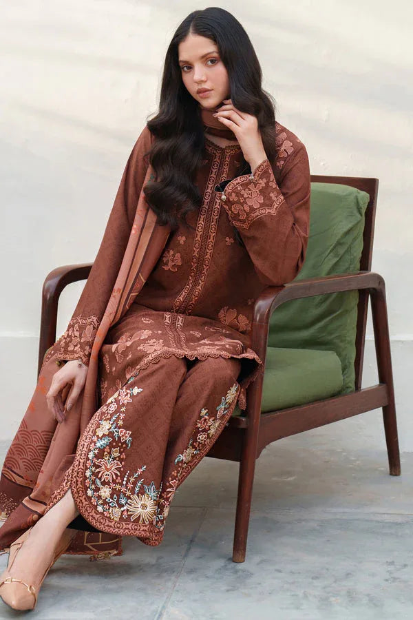 Farasha | Meline Premium Viscose 25 | Brown Clay - Aqsa Fabrics