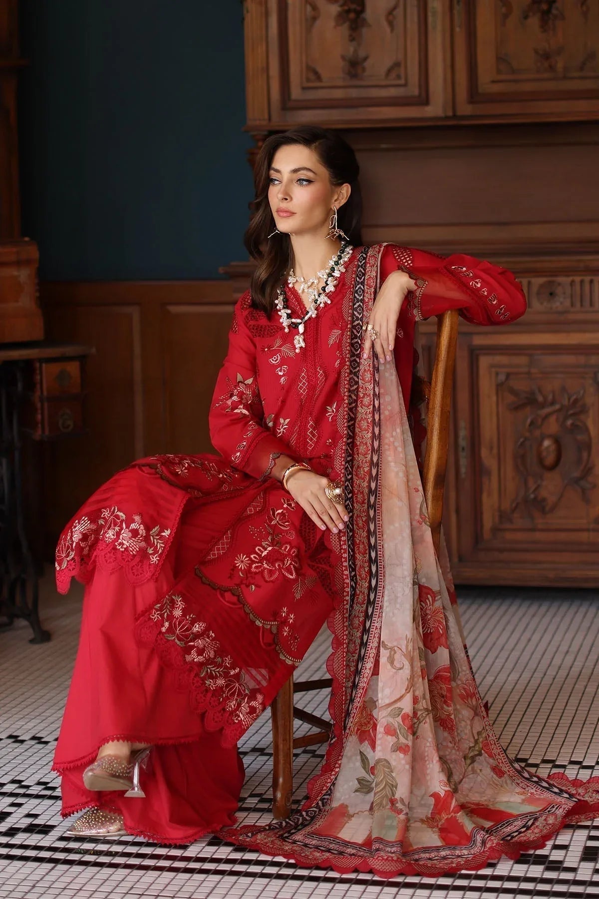Nureh | Maya Lawn | NS-157 - Aqsa Fabrics
