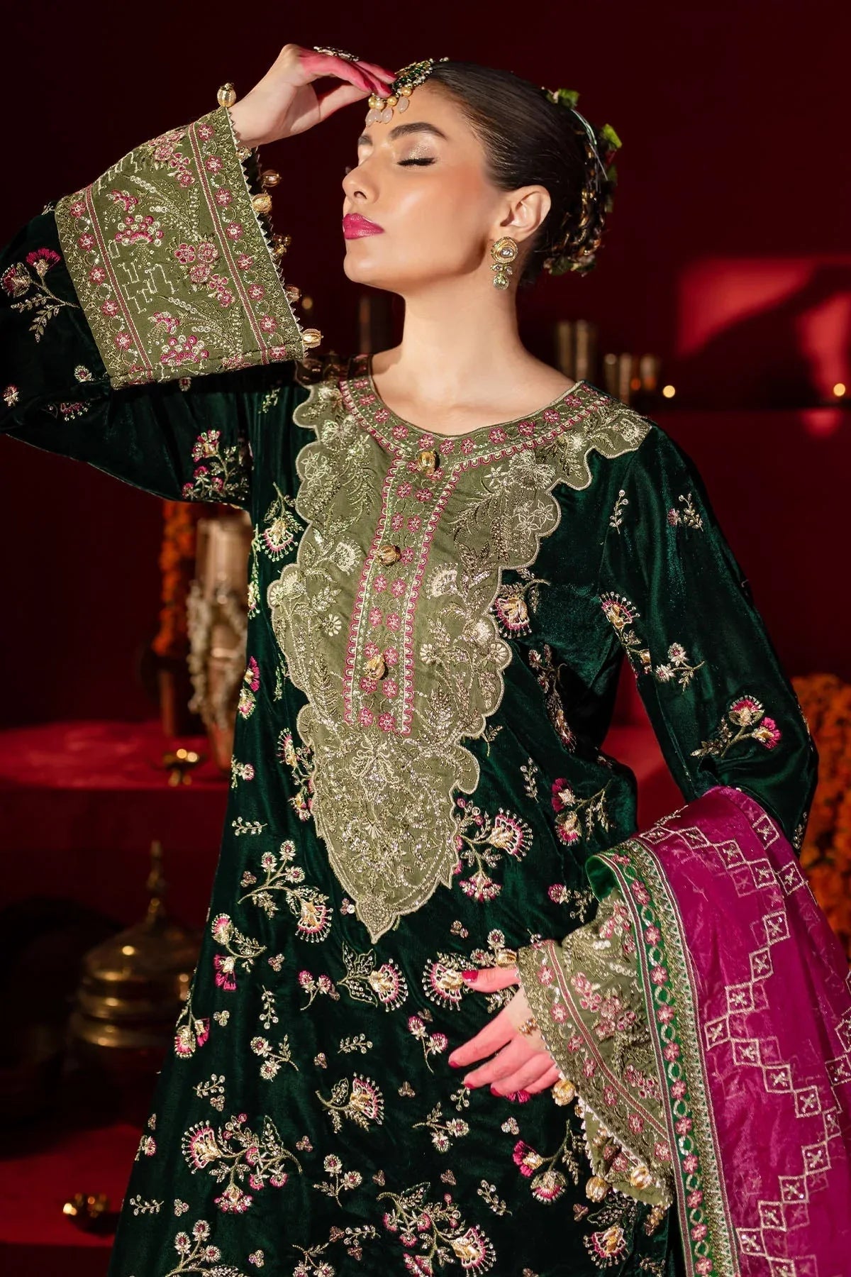 Nureh | Maya Velvet | NW-88 - Aqsa Fabrics