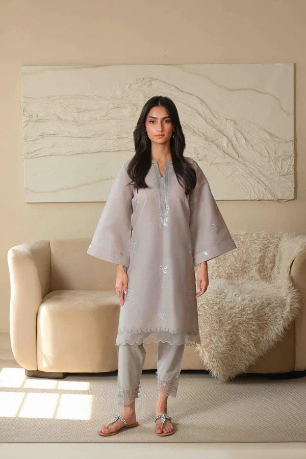 Noor by Saadia Asad | Noor Pret 25 | D3 - Neutral Noir - Aqsa Fabrics