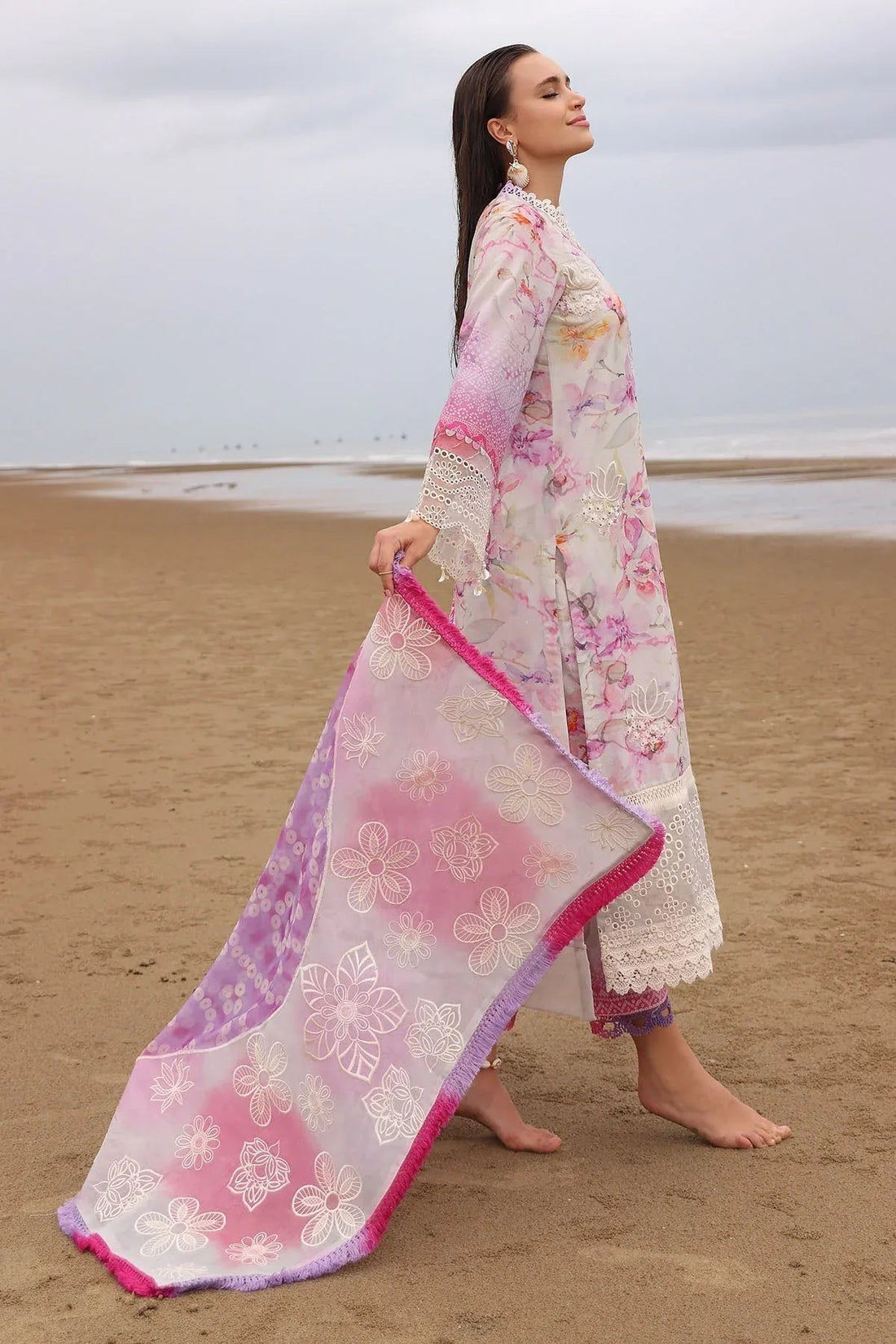 Nureh | Gardenia Embroidered Lawn 25 | NSG-172 - Aqsa Fabrics
