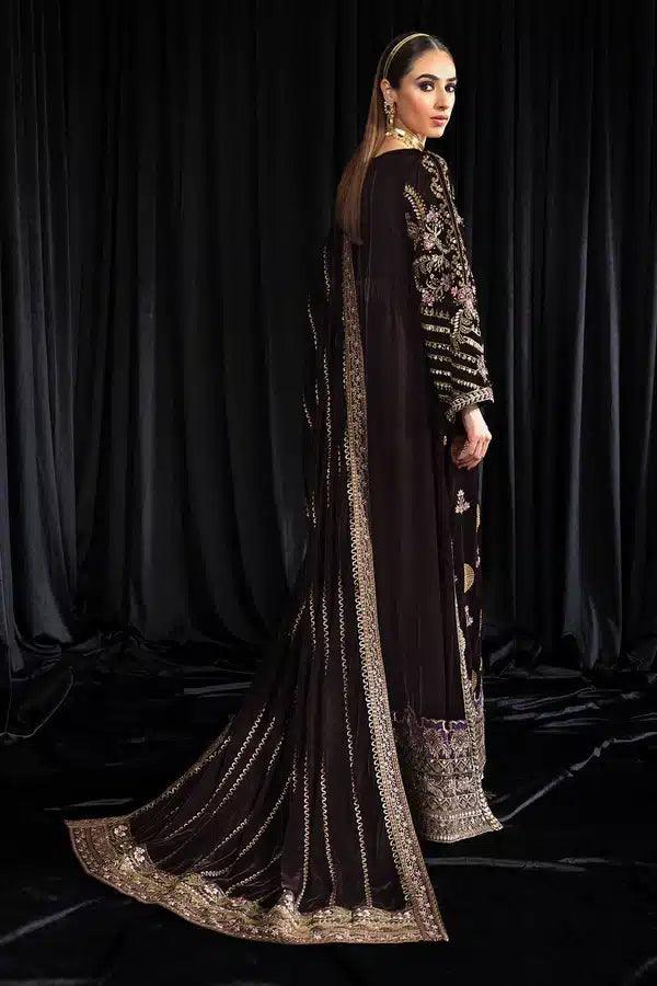 Nureh | Maya Velvet 23 | Moore - Aqsa Fabrics