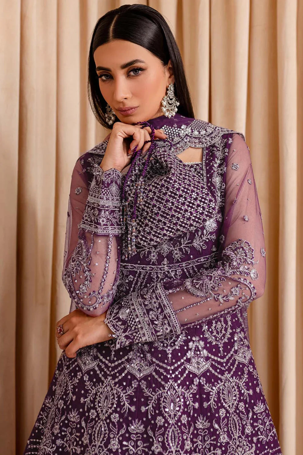 Farasha | Lumiere Formals | Plum Passion - Aqsa Fabrics