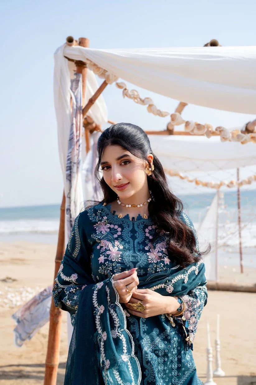 Aabyaan | Saagar Luxury Lawn 25 | ISHANA (AS-06) - Aqsa Fabrics