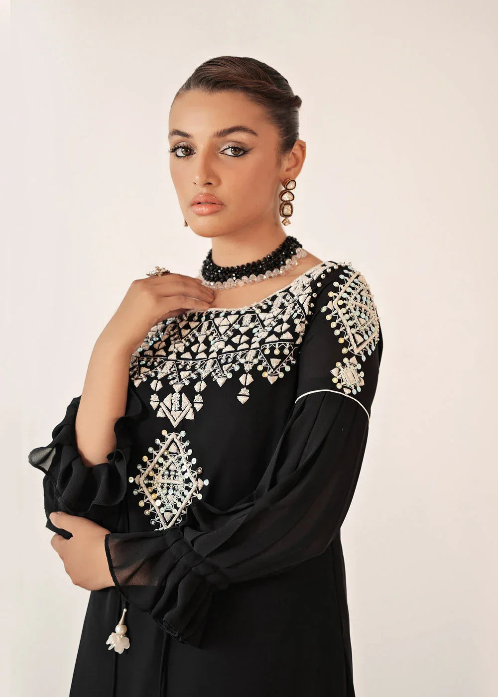 Dastoor | Euphoria Luxury Pret 24 | Noir - Aqsa Fabrics