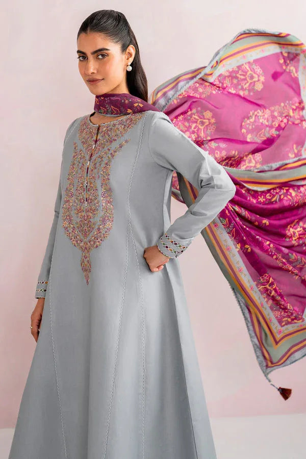 Jazmin | Embroidered Lawn | USE - 9090 - Aqsa Fabrics