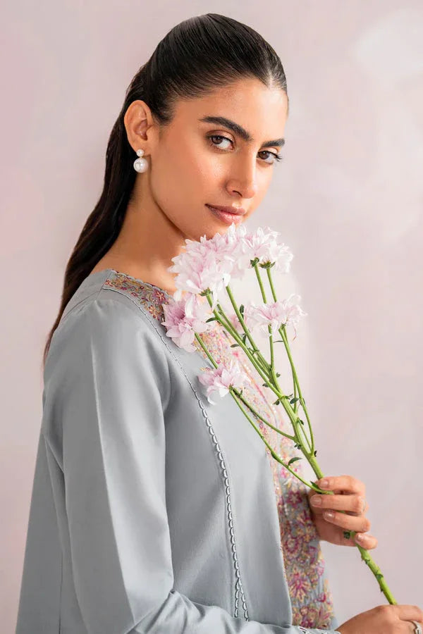 Jazmin | Embroidered Lawn | USE - 9090 - Aqsa Fabrics
