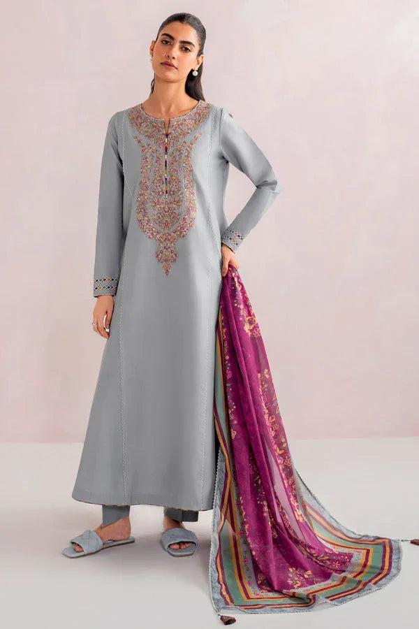 Jazmin | Embroidered Lawn | USE - 9090 - Aqsa Fabrics