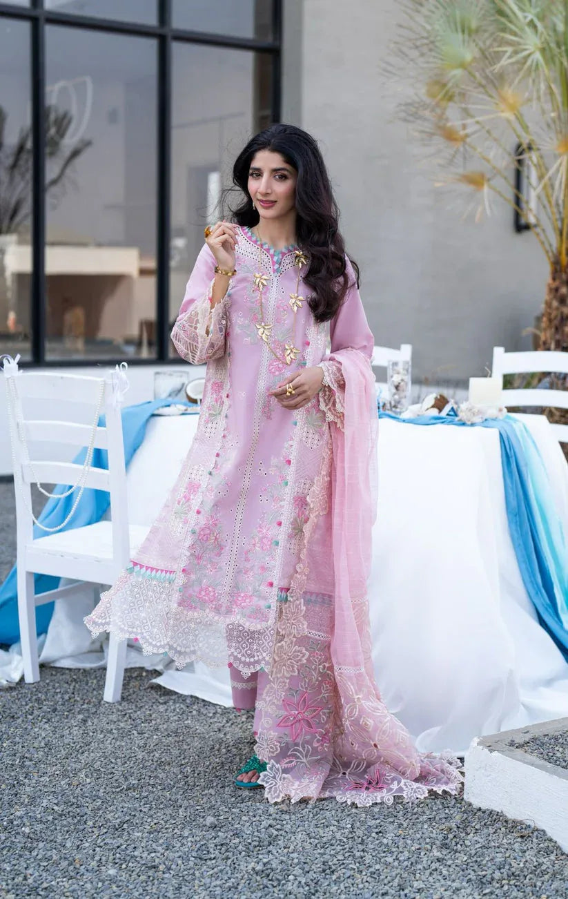 Aabyaan | Saagar Luxury Lawn 25 | RAQS (AS-02) - Aqsa Fabrics