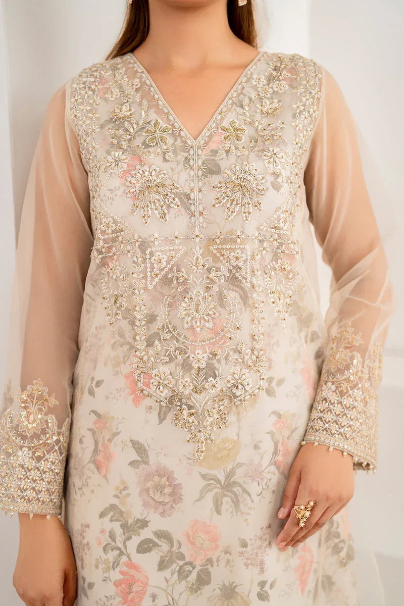 Baroque | Formal Collection | ORGANZA UF-699 - Aqsa Fabrics