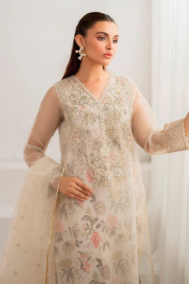 Baroque | Formal Collection | ORGANZA UF-699 - Aqsa Fabrics