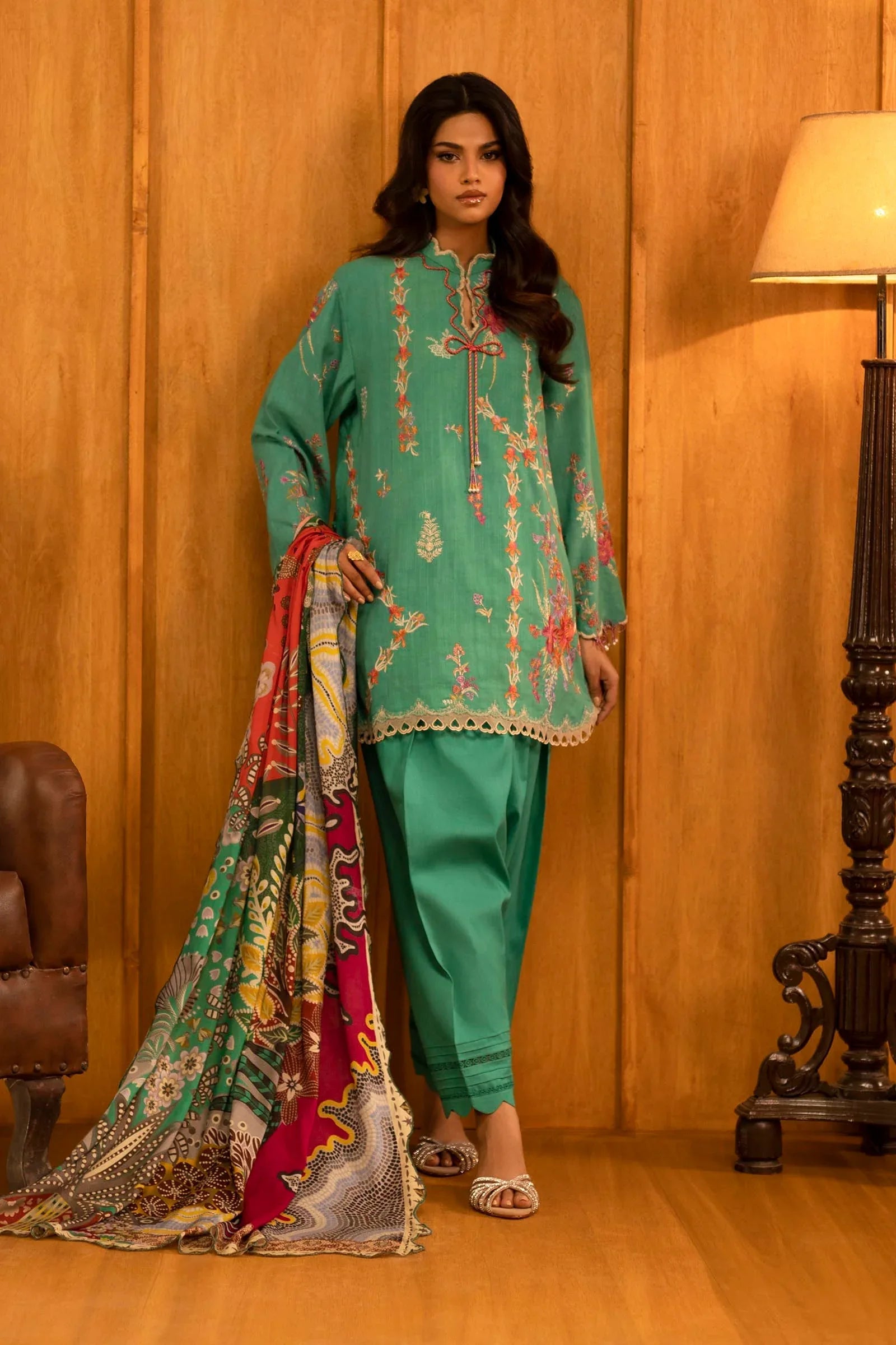 Sana Safinaz | Muzlin Winter 25 | M253-008A - Aqsa Fabrics