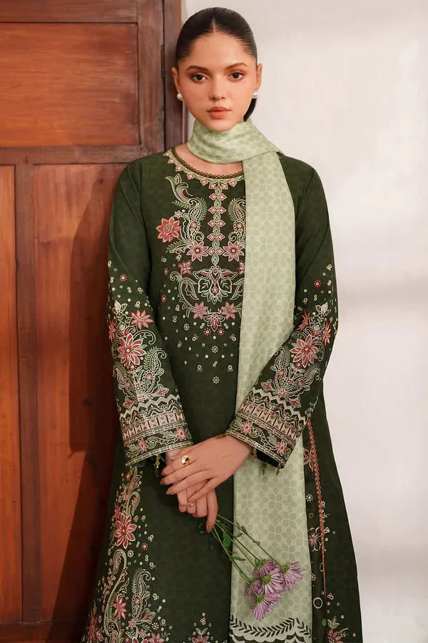 Farasha | Meline Premium Viscose 25 | Olive Drape - Aqsa Fabrics