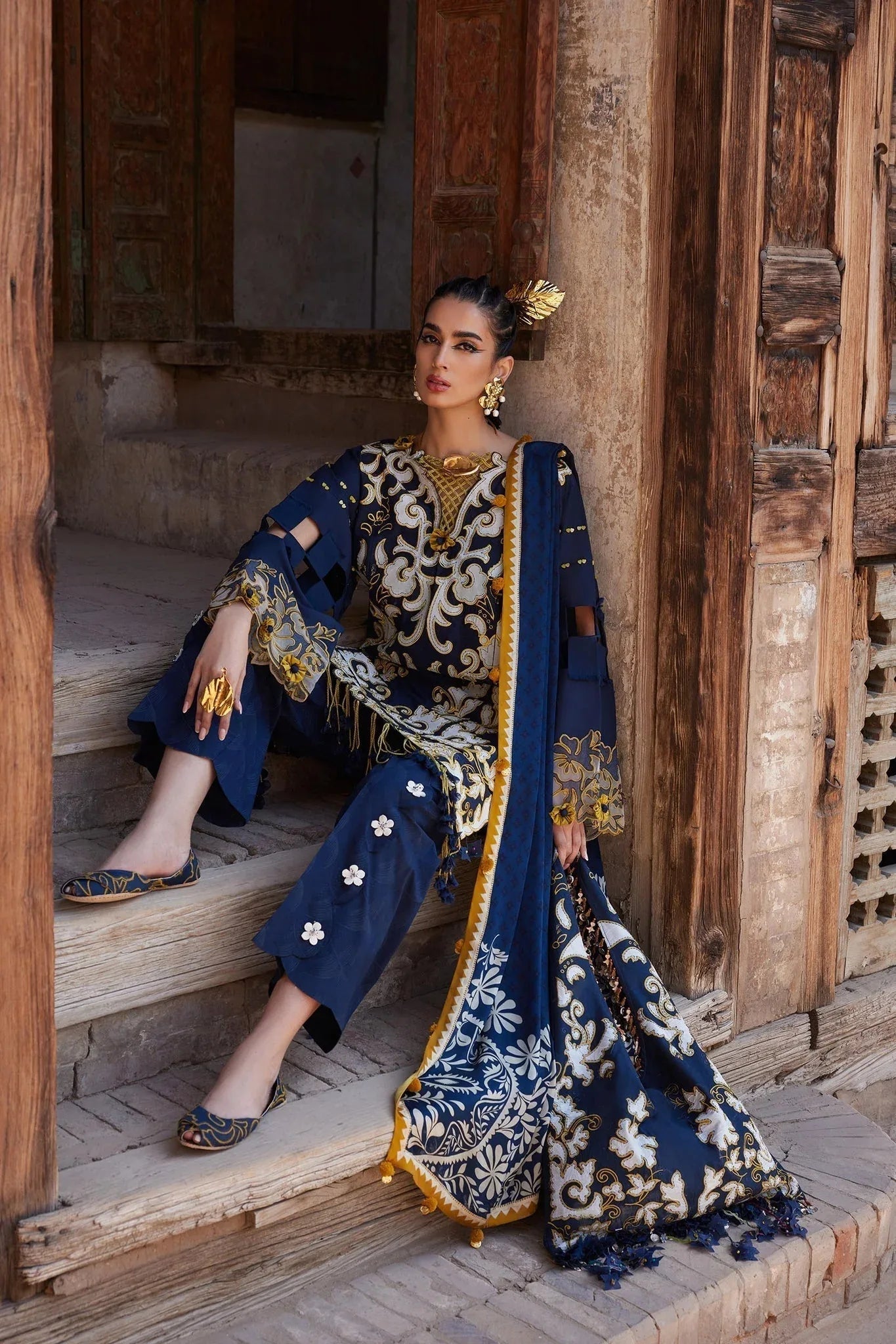 Elan | Luxury Lawn 25 | SOLENE (EL25-03 B) - Aqsa Fabrics