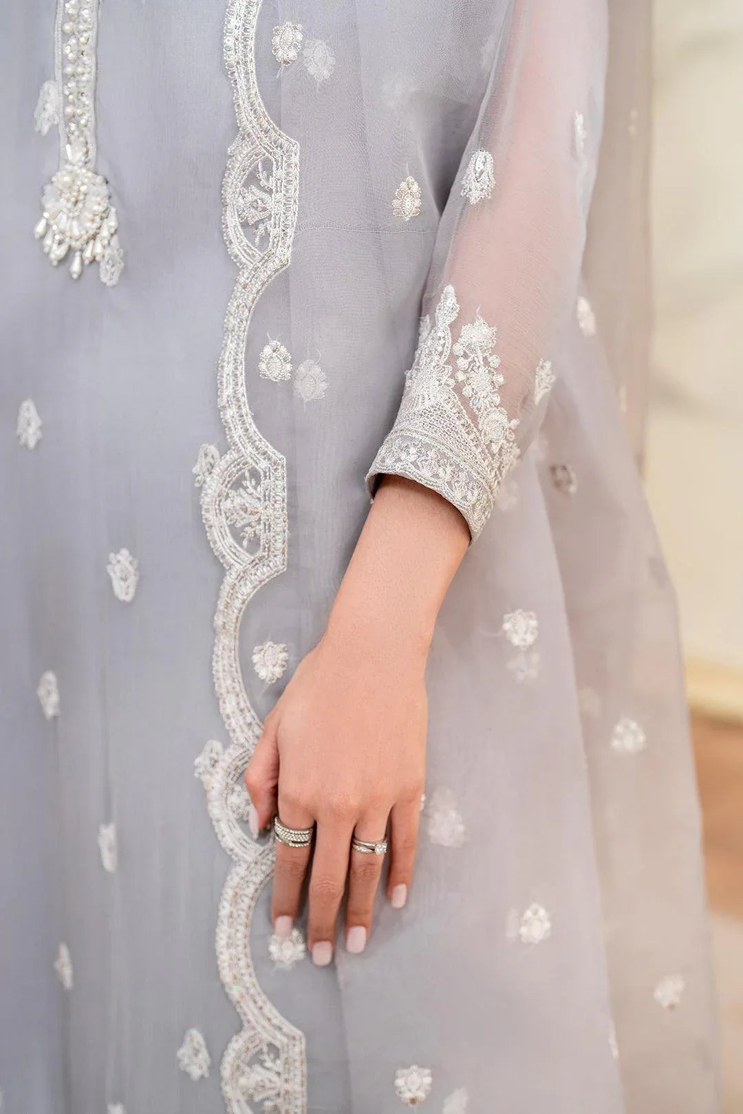 Declare | Chiffon Luxe | DOVE LFP-1108 - Aqsa Fabrics