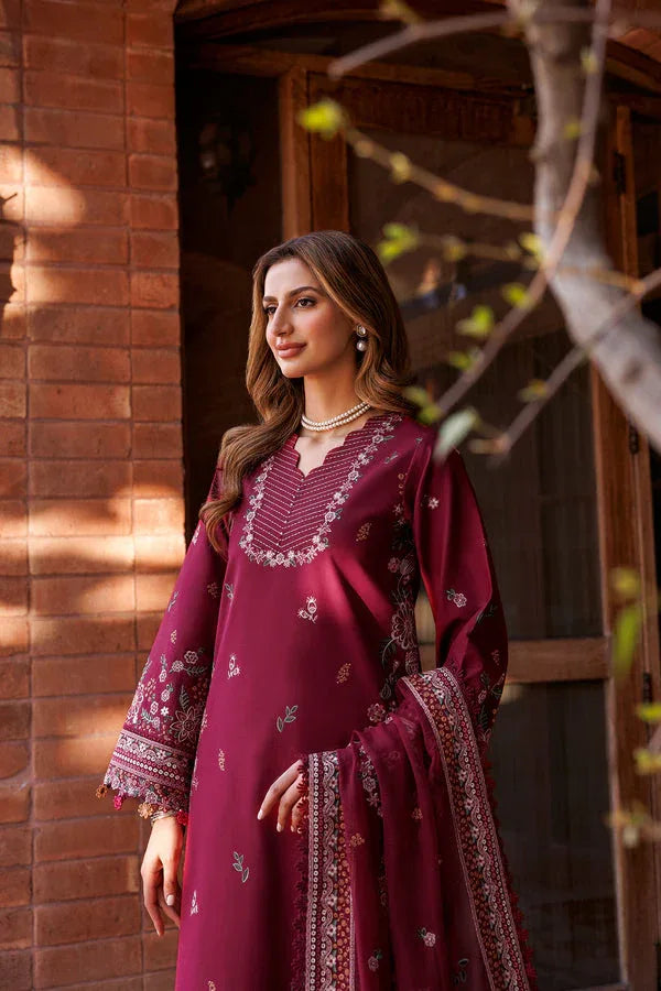 Farasha | Dastoor Embroidered Lawn SS24 | RUBY GLAM - Aqsa Fabrics