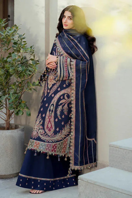 Jazmin | Shahkaar Luxury Lawn 25 | SL25-D8 - Aqsa Fabrics