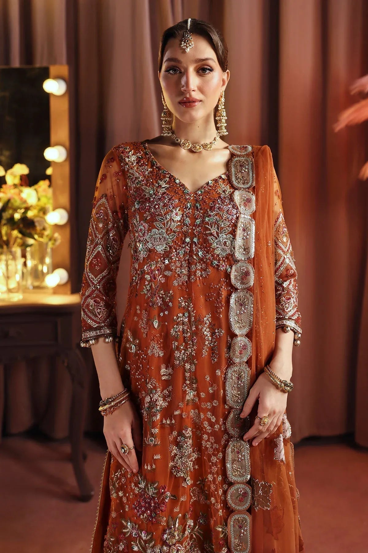 Nureh | Jhoomro 25' | NL-80 Zardozi - Aqsa Fabrics