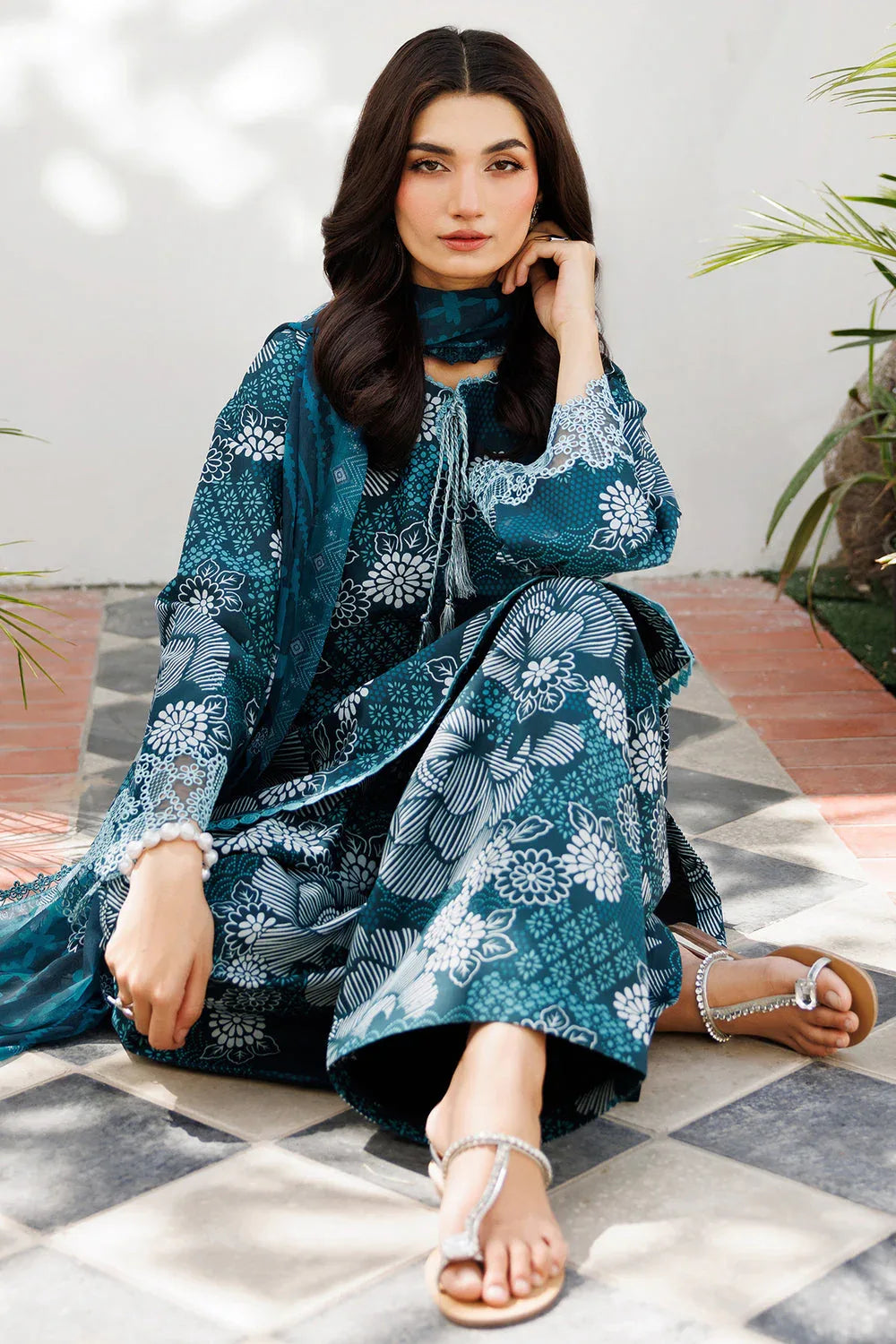 Farasha | Printed Essentials | Twilight Dew - Aqsa Fabrics
