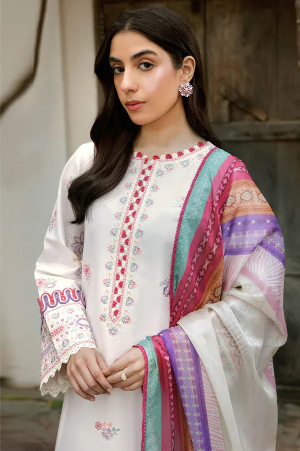 Farasha | Summer Weaves Embroidered Lawn | Pebble Glow - Aqsa Fabrics