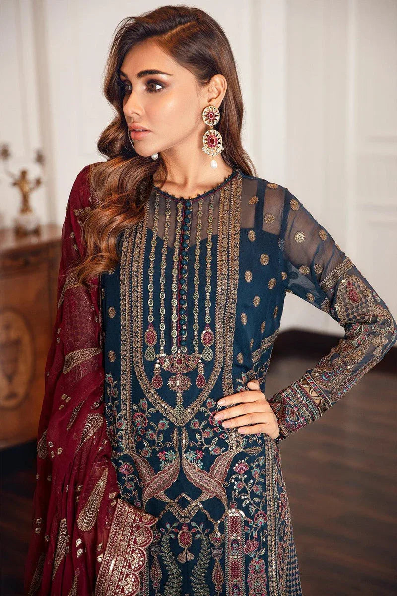 Jazmin | Formals Collection | CHIFFON UC-3049 - Aqsa Fabrics