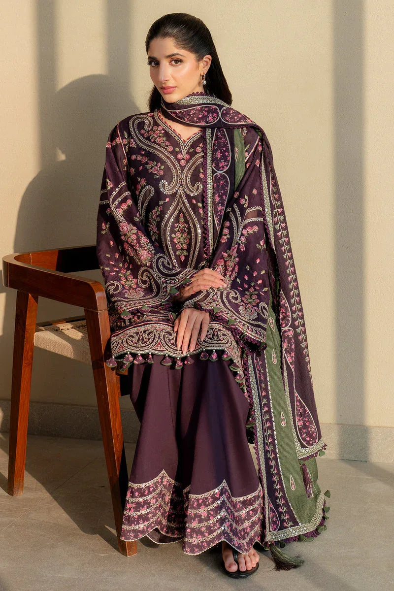 Jazmin | Shahkaar Luxury Lawn 25 | SL25-D6 - Aqsa Fabrics