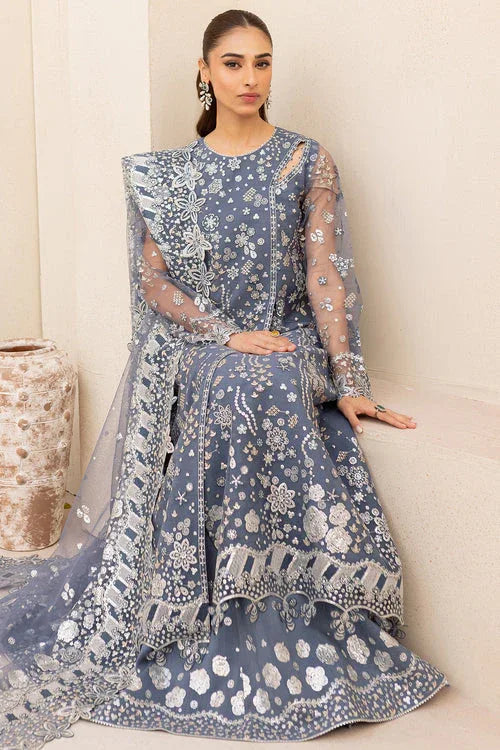 Farasha | Lu Zella Premium Formals 25 | Dusky Shadow - Aqsa Fabrics