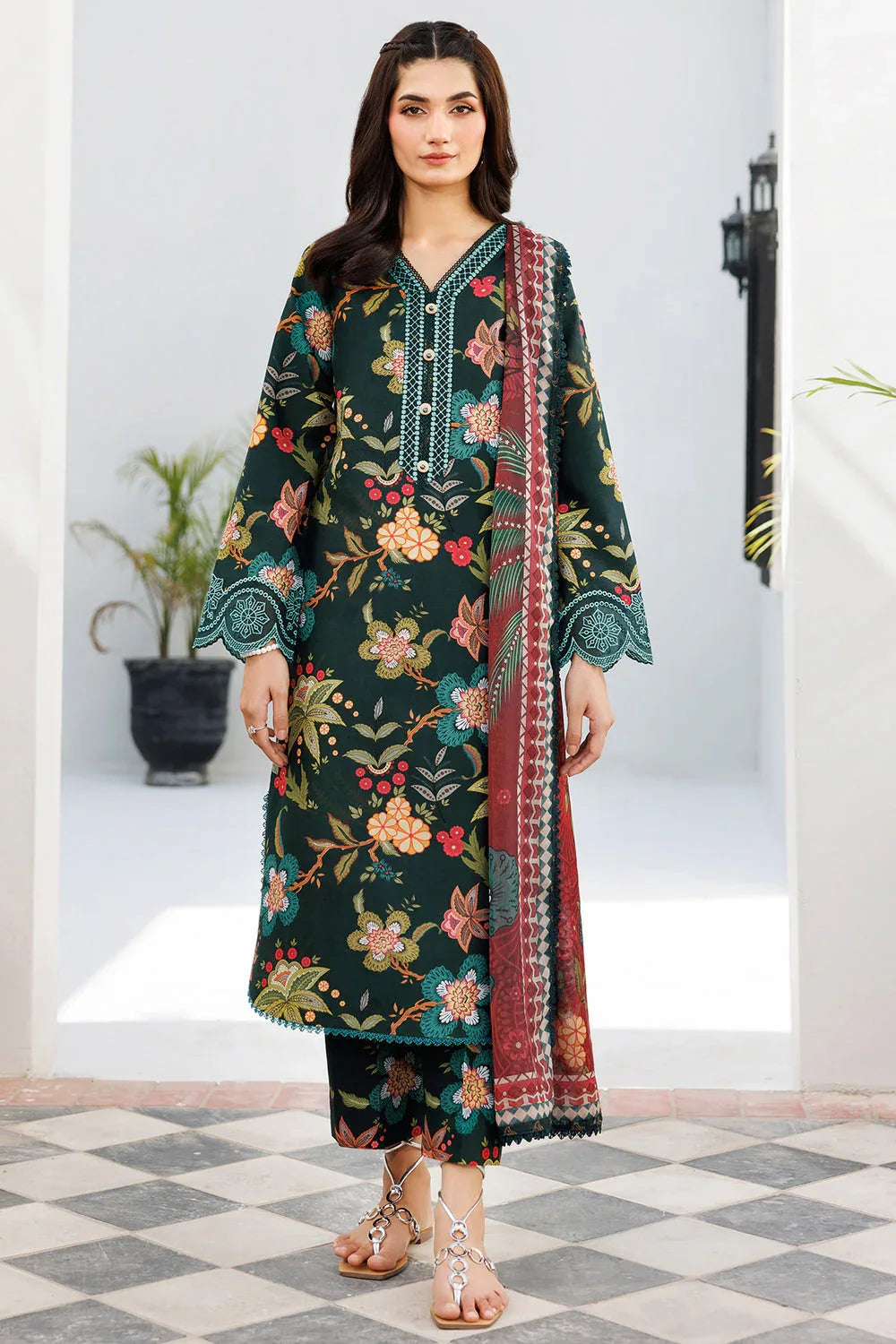 Farasha | Printed Essentials | Blossom Charm - Aqsa Fabrics