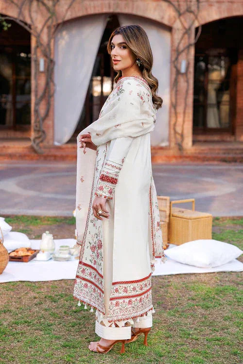 Farasha | Kaavish Lawn 24 | SURREAL WHITE - Aqsa Fabrics
