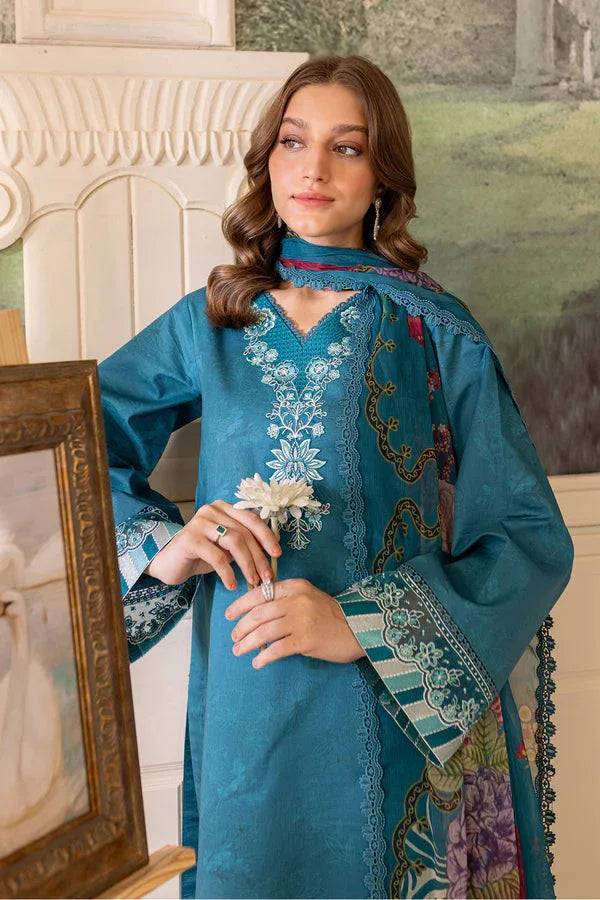 Farasha | Seraya Lawn 24 | PERIWINKLE - Aqsa Fabrics