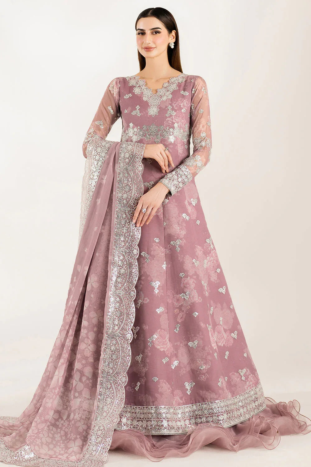 Farasha | Fiorella Formals | Rosy Spark - Aqsa Fabrics