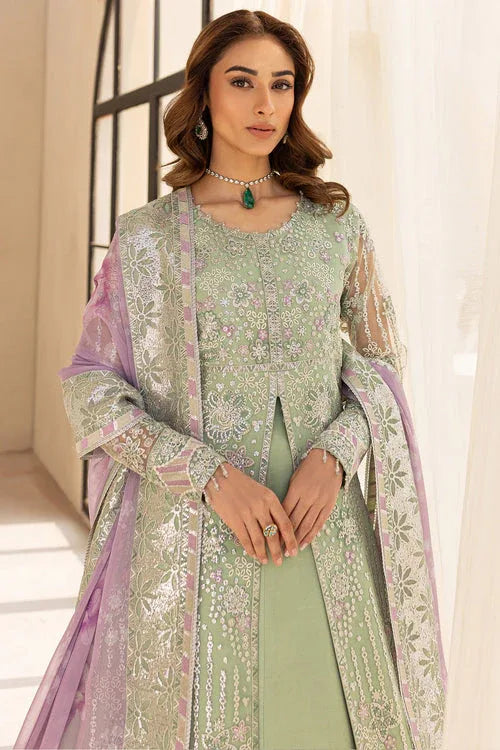 Farasha | Lu Zella Premium Formals 25 | Sage Luxe - Aqsa Fabrics