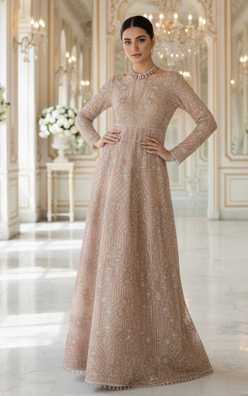 Embroidered Maxi With Dupatta