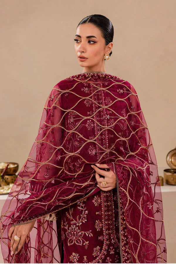Farasha | Lumiere Formals |ROUGE PINK - Aqsa Fabrics