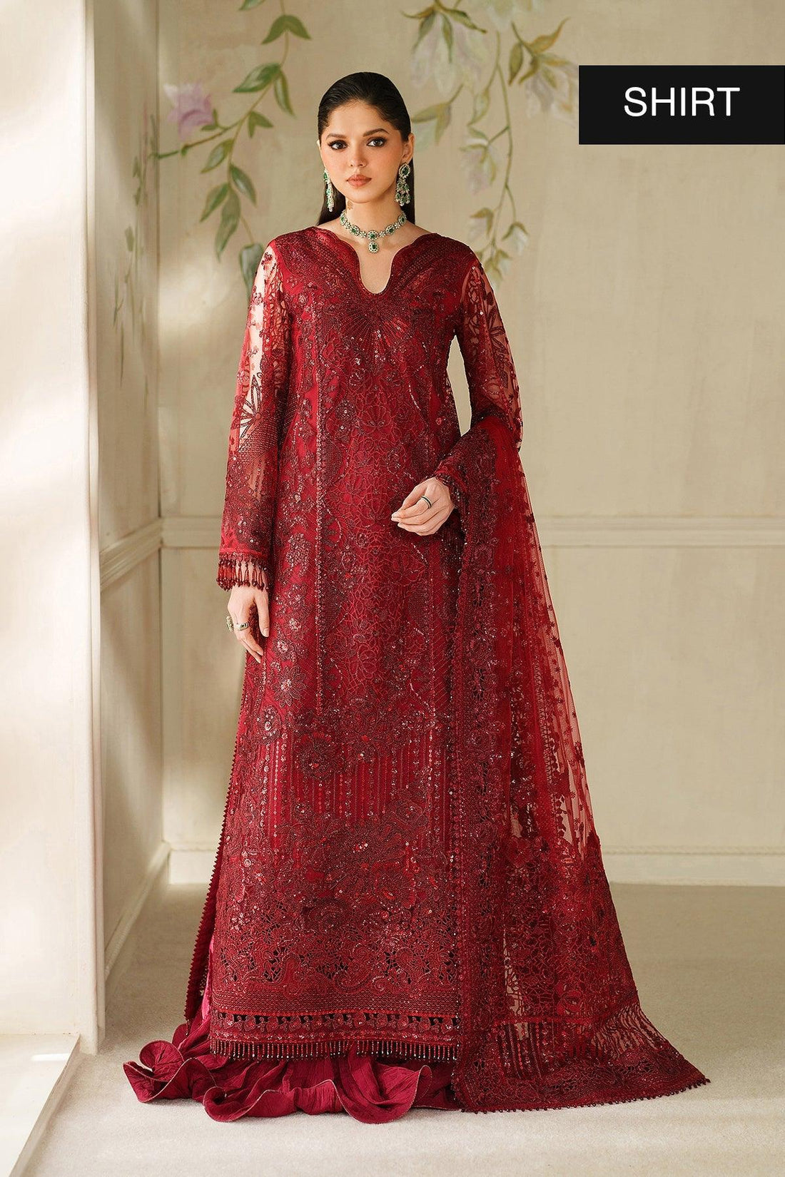 EMBROIDERED NET CH14-01 STITCHED