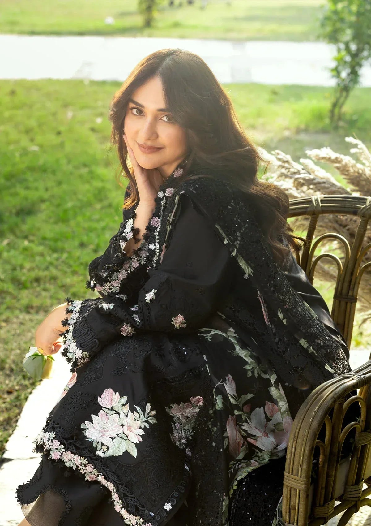 ELY-2B MIDNIGHT BLOSSOM - Aqsa Fabrics