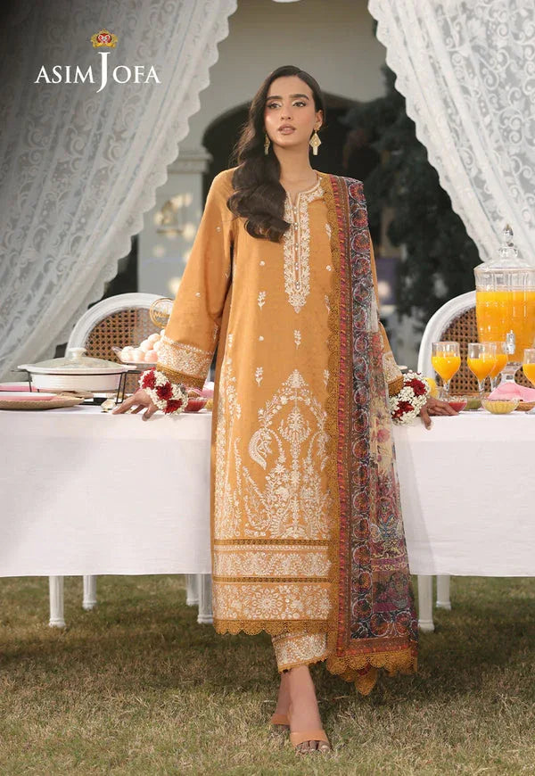 Asim Jofa | Summer Rhapsody | AJUBU-04 Embroidered Jacquard - Aqsa Fabrics
