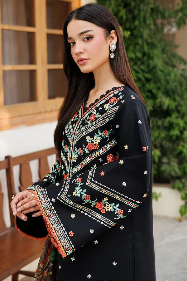Farasha | Summer Weaves Embroidered Lawn | Midnight Veil - Aqsa Fabrics