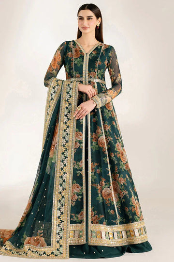 Farasha | Fiorella Formals | Teal Passion - Aqsa Fabrics