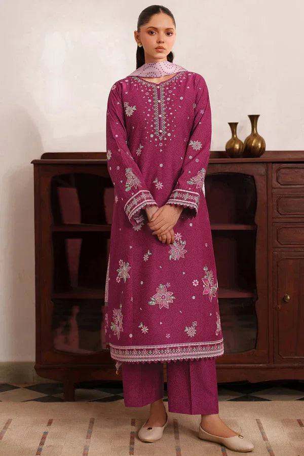 Farasha | Meline Premium Viscose 25 | Berry Blush - Aqsa Fabrics
