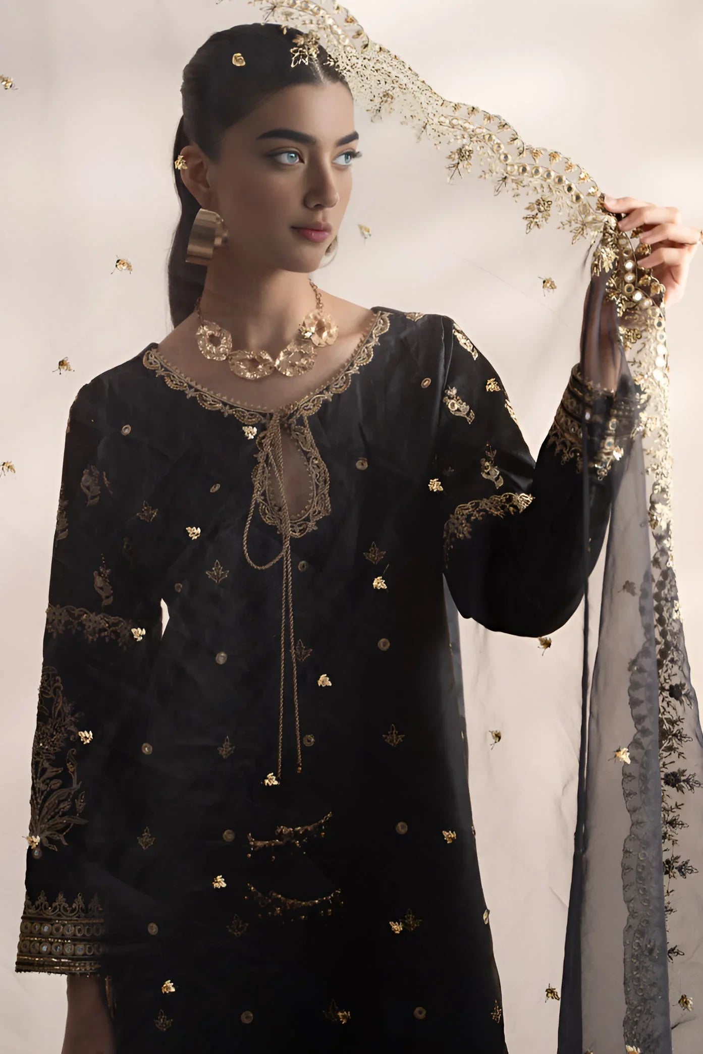 Charizma | Festive Pret | STM23-02 BLACK - Aqsa Fabrics
