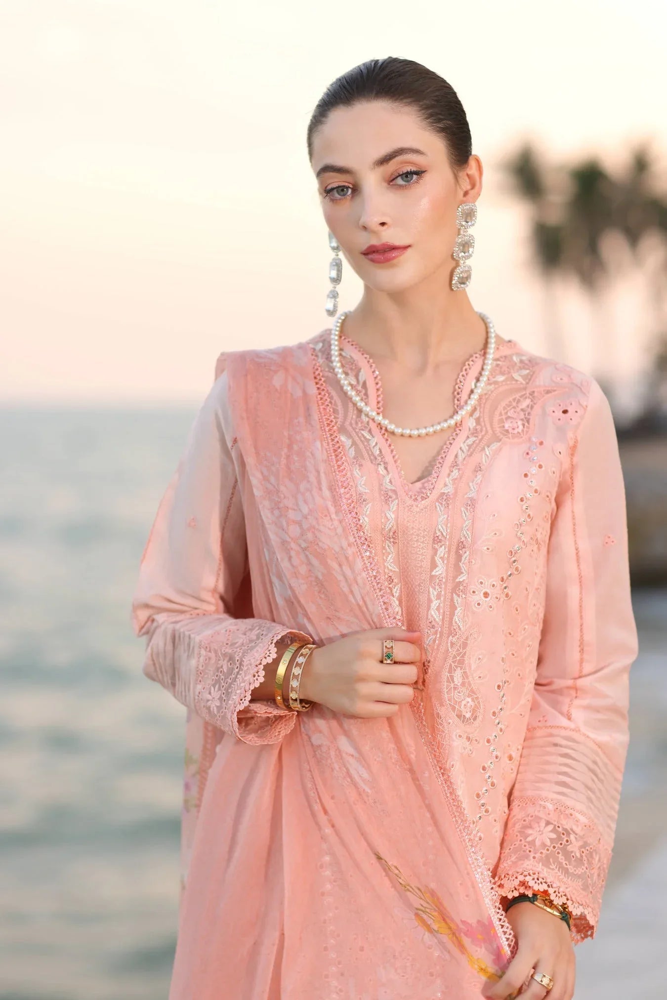 Noor by Saadia Asad | Eid Luxury Laserkari 25 | D3-B - Aqsa Fabrics