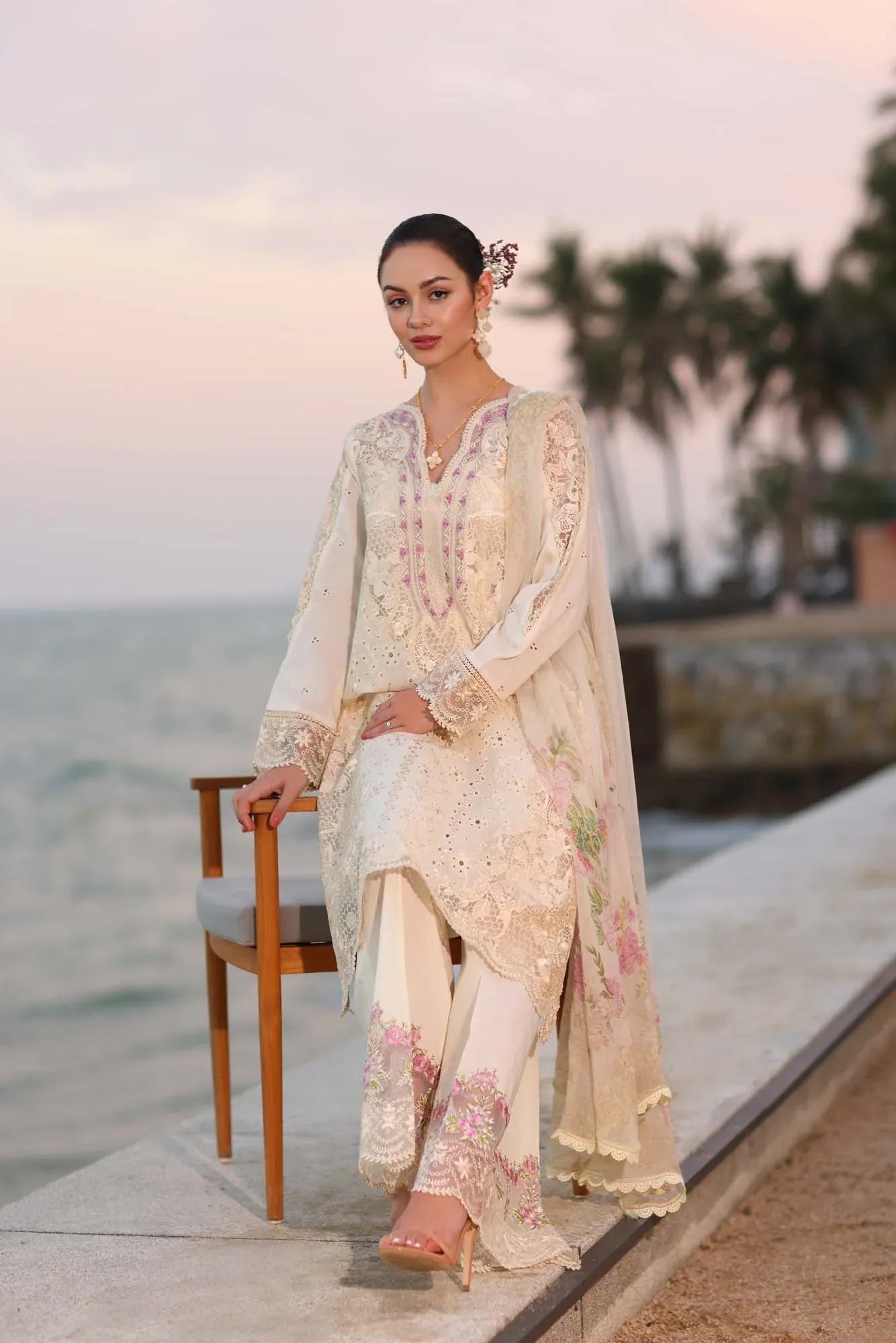Noor by Saadia Asad | Eid Luxury Laserkari 25 | D3-A - Aqsa Fabrics