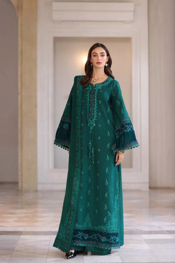 Noor by Saadia Asad | Winter Pashmina 25 | Emerald Reverie - Aqsa Fabrics