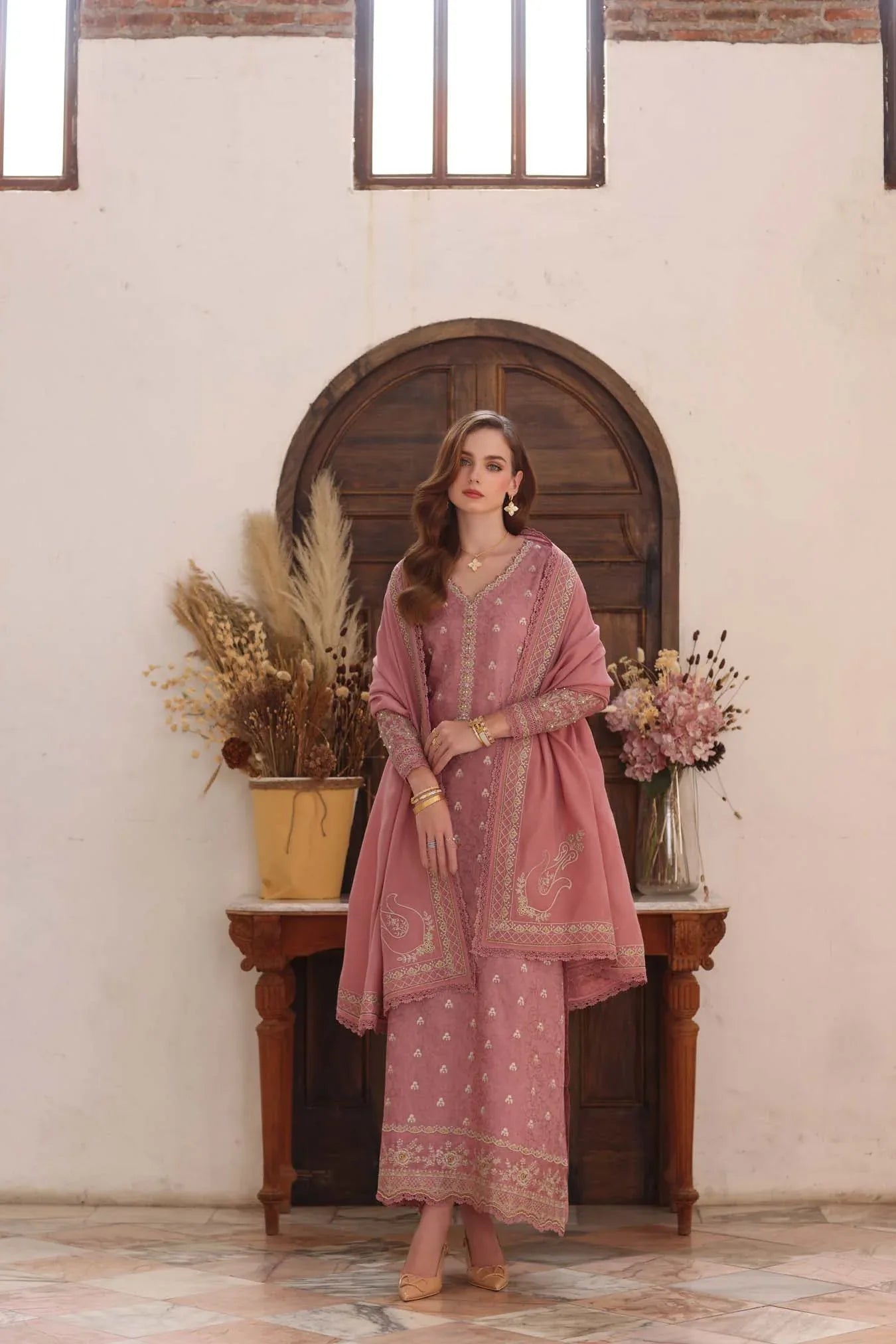 Noor by Saadia Asad | Winter Pashmina 25 | Aveline - Aqsa Fabrics