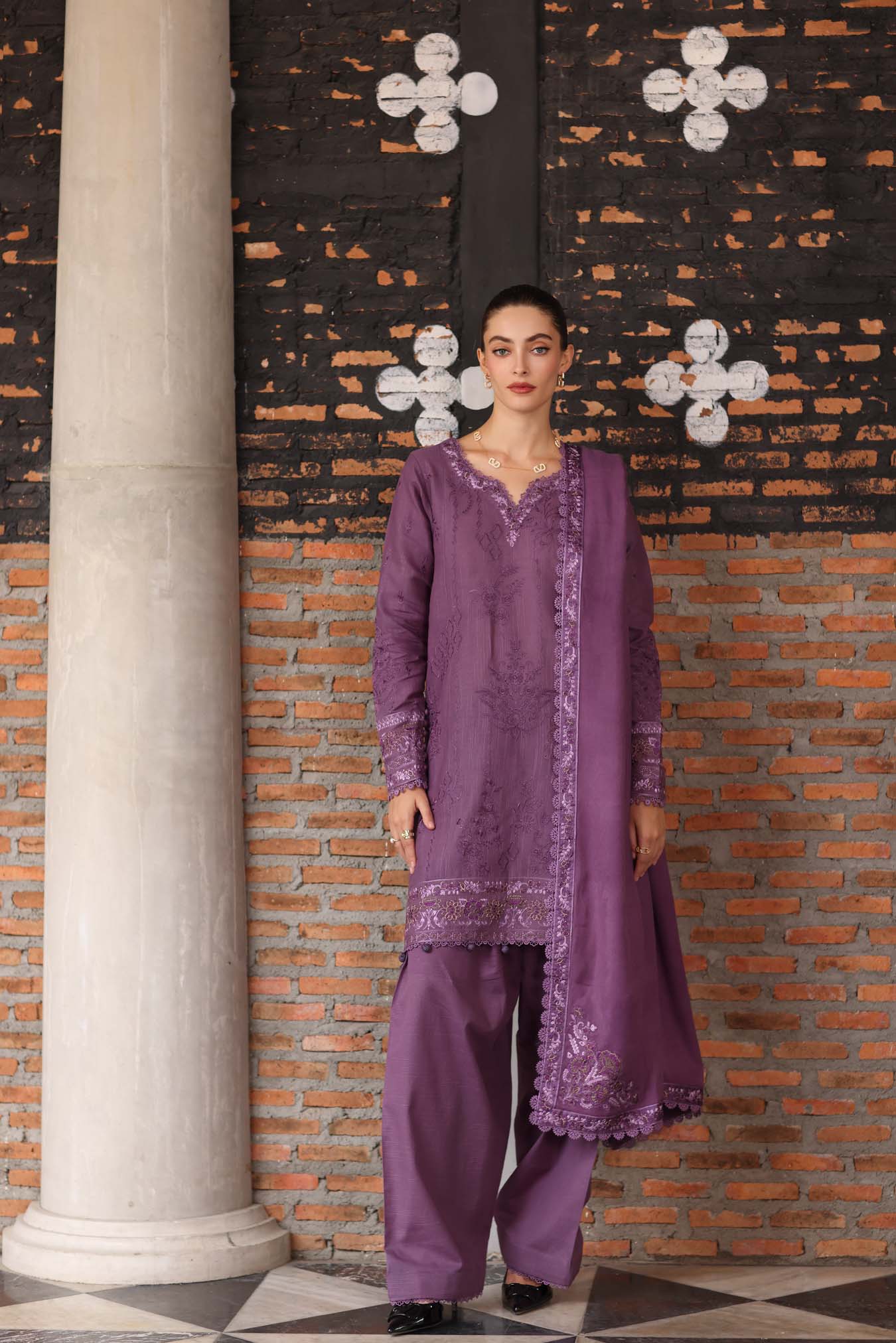 Noor by Saadia Asad | Winter Pashmina 25 | Serenity - Aqsa Fabrics