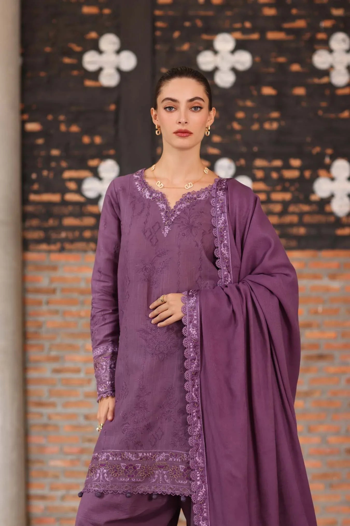 Noor by Saadia Asad | Winter Pashmina 25 | Serenity - Aqsa Fabrics