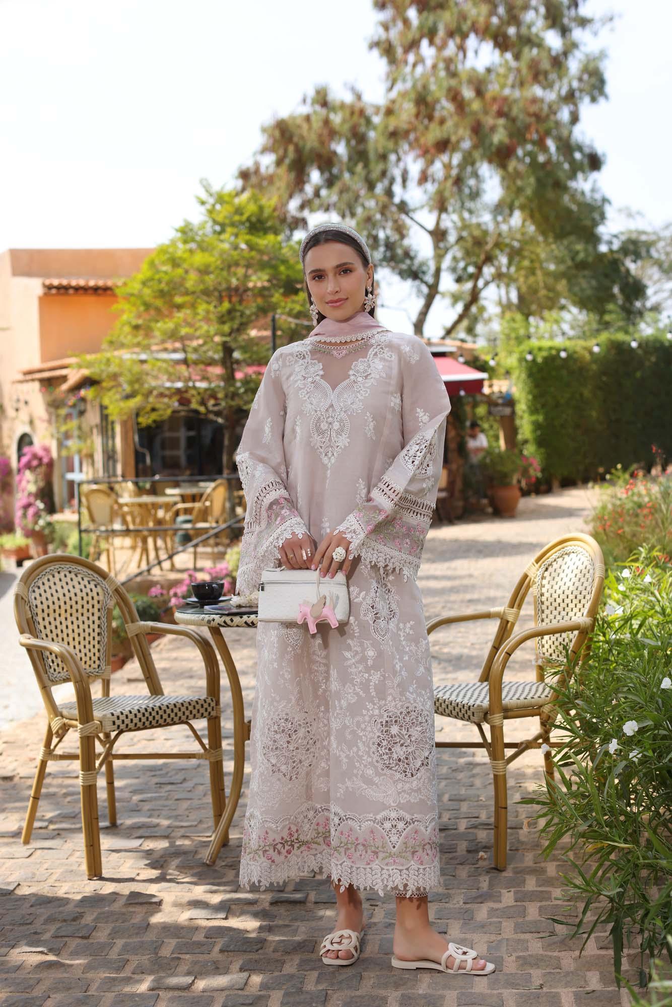 Noor by Saadia Asad | Luxe Chikankari 25 | D4-A - Aqsa Fabrics